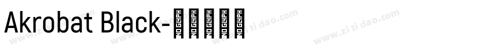 Akrobat Black字体转换
